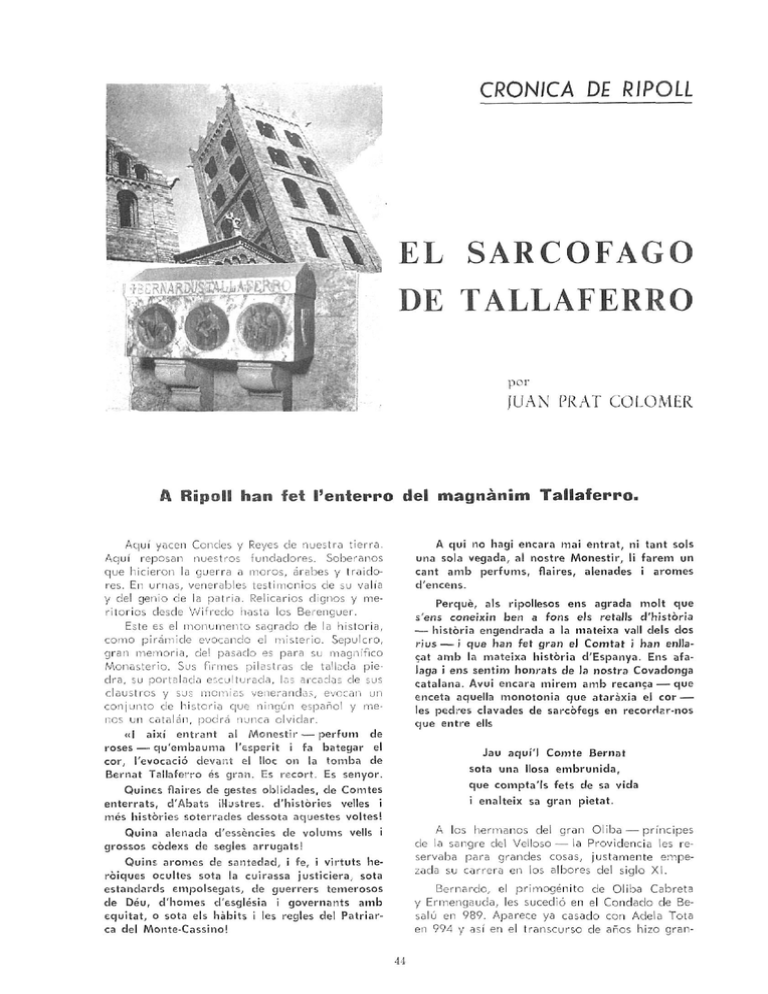 El Sarcófago De Tallaferro