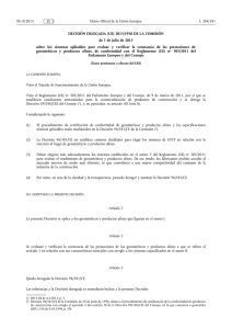 Decisión Delegada (UE) 2015/1958