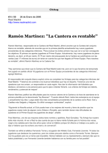 Ramón Martínez: ``La Cantera es rentable`