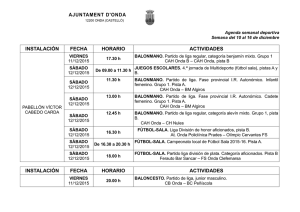 instalación fecha horario actividades instalación fecha horario