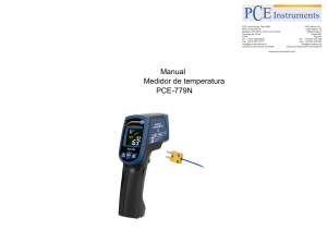 Manual Medidor de temperatura PCE-779N