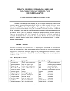 Informe Censo Huemul TdPaine Mzo2014