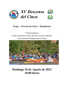 XV Descenso del Cinca - Club Piragüismo Cuenca