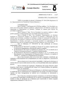 Ordenanza Nº 062/13- Reglamento de los Departamentos.