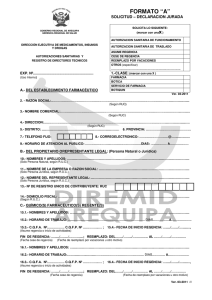 FORMATO A - Gerencia Regional de Salud Arequipa