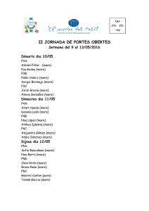 II JORNADA DE PORTES OBERTES