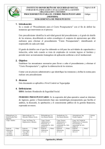 cierre presupuestario