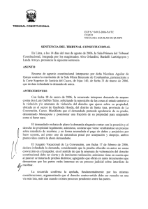 SENTENCIA DEL TRIBUNAL CONSTITUCIONAL