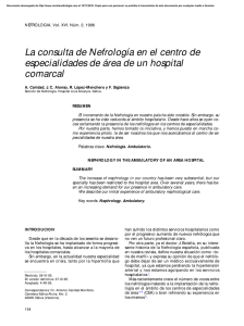 La consulta de Nefrología en el centro de especialidades