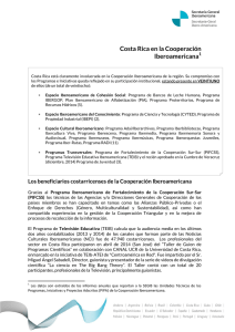Costa Rica en la Cooperación Iberoamericana1
