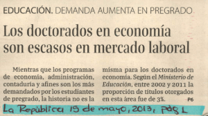 Los doctorados en economía