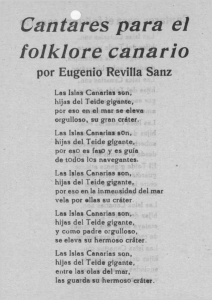 Cantares para el folklore canario