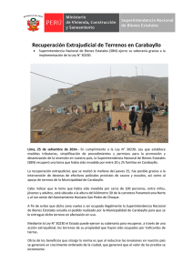 Recuperación Extrajudicial de Terrenos en Carabayllo