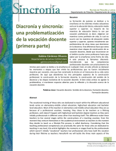 Diacronía y sincronía: una problematización de la vocación docente