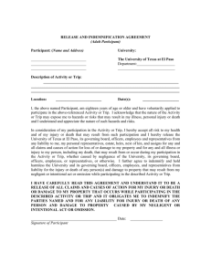release and indemnification agreement