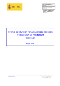 transmision de paludismo - Ministerio de Sanidad, Servicios