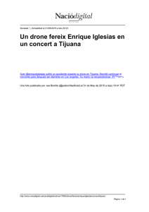 Un drone fereix Enrique Iglesias en un concert a Tijuana