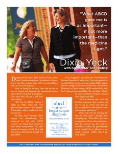 Dixie Yeck - After Breast Cancer Diagnosis