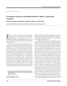 Principales causas de mortalidad infantil en México