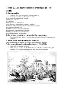 Tema 2. Las Revoluciones Políticas (1776- 1848)