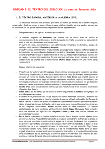 UNIDAD I: EL TEATRO DEL SIGLO XX: La casa de Bernarda Alba.