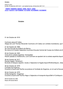 Octubre 01 de Octubre de 1819 Cochrane ataca El Callao Ataque