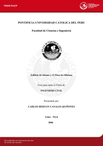 PONTIFICIA UNIVERSIDAD CATOLICA DEL PERU Facultad de