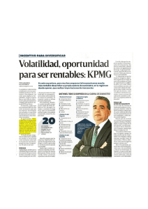 Volatilidad, oportunidad para ser rentables KPMG