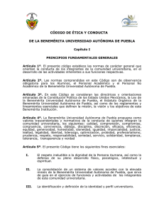 Código de Conducta y Ética - Benemérita Universidad Autónoma de