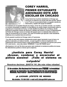 COREY HARRIS, PRIMER ESTUDIANTE ASESINADO ESTE AÑO
