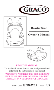 US Booster Seat Owner` s Manual
