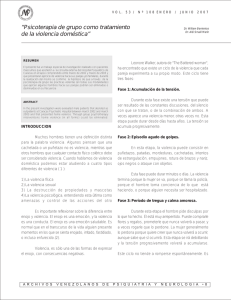 &ldquo;Psicoterapia de grupo como tratamiento de la violencia dom&eacute;stica&rdquo;