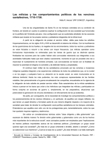 Las milicias y los comportamientos políticos de los vencinos