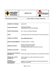 Lideres UPB. - Universidad Pontificia Bolivariana