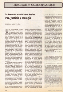 Paz, justicia y ecología