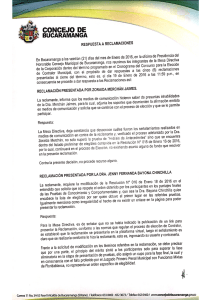 Respuesta Reclamaciones - Concejo de Bucaramanga