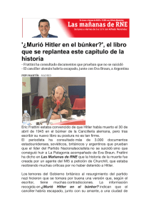 `¿Murió Hitler en el búnker?`, el libro que se replantea este capítulo