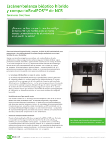 Escáner/balanza bióptico híbrido y compactoRealPOS™ de NCR