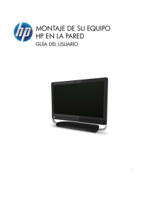 Montaje de su equipo HP en la pared