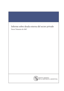 Informe sobre deuda externa del sector privado