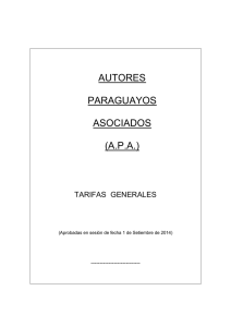 tarifas - Autores Paraguayos Asociados