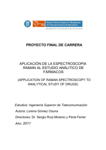 proyecto final de carrera aplicación de la espectroscopia raman al