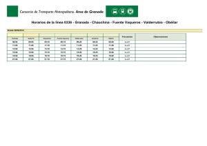 Horarios de la línea 0336 - Granada - Chauchina