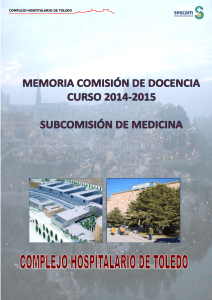 Memoria Docencia CHT 2015 - Complejo Hospitalario de Toledo