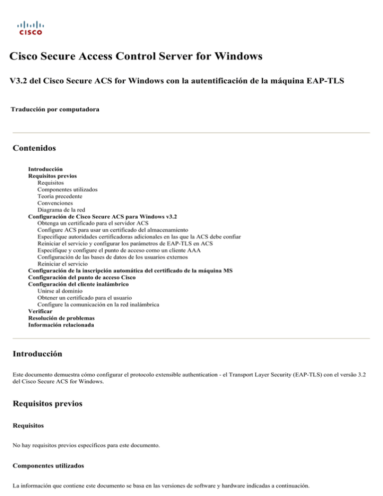 Cisco Secure Access Control Server for Windows