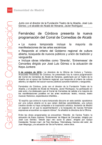 Fernández de Córdova presenta la nueva programación del Corral