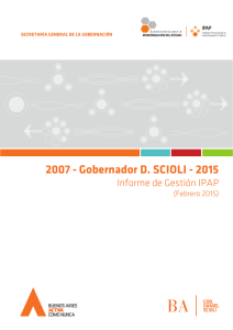 Informe de gestión SCIOLI 2007-2015