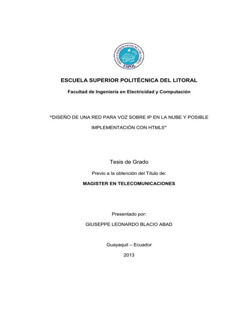Escuela Superior PolitÉcnica Del Litoral Tesis De Grado 0184