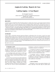 Angina de Ludwing: Reporte de Caso