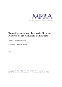 Trade Openness and Economic Growth: Analysis of the Channels of